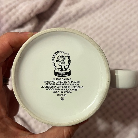 The California Raisins Christmas Coffee Cup Mug 1988 by Applause - Picture 3 of 3